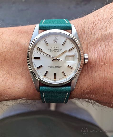 rolex with leather strap|rolex datejust 36 leather strap.